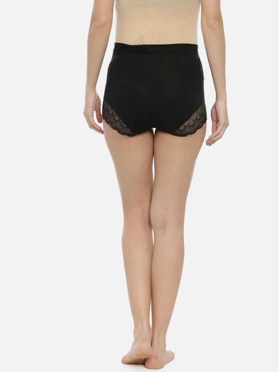 Maternity Over belly High Waist Lace Panty-Black