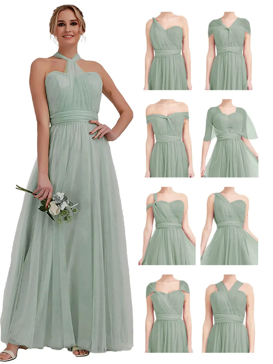 Sage Green MULTI WAY Sweetheart Tulle Bridesmaid Dress